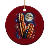4th Of July Hotdog Fireworks Ceramic Ornament American Food Lovers