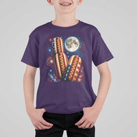 4th Of July Hotdog Fireworks T Shirt For Kid American Food Lovers