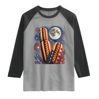 4th Of July Hotdog Fireworks Raglan Shirt American Food Lovers