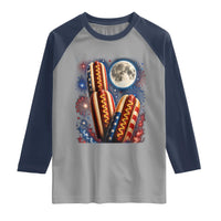 4th Of July Hotdog Fireworks Raglan Shirt American Food Lovers