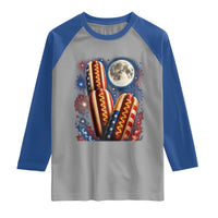 4th Of July Hotdog Fireworks Raglan Shirt American Food Lovers