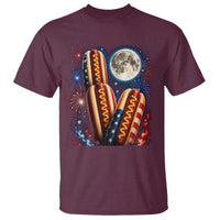 4th Of July Hotdog Fireworks T Shirt American Food Lovers