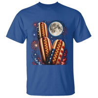 4th Of July Hotdog Fireworks T Shirt American Food Lovers