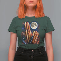 4th Of July Hotdog Fireworks T Shirt For Women American Food Lovers