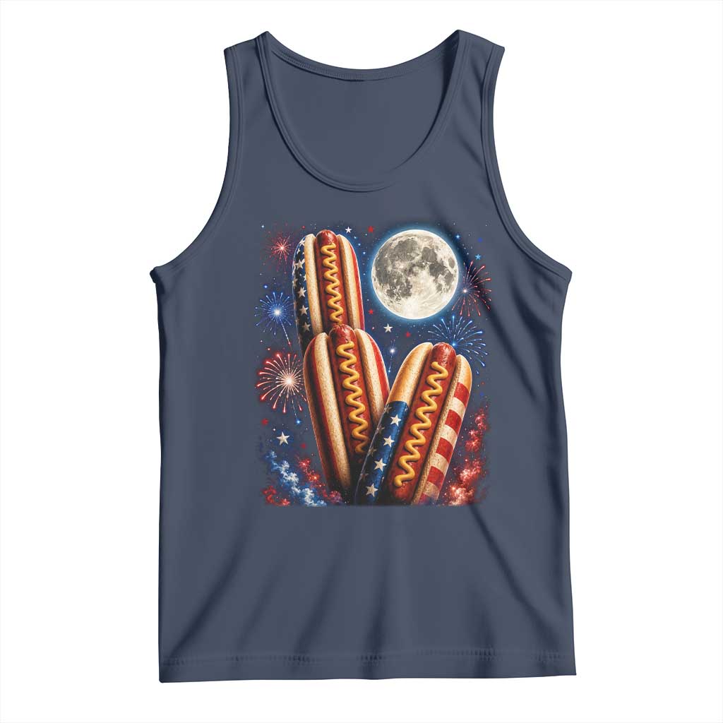 4th Of July Hotdog Fireworks Tank Top American Food Lovers