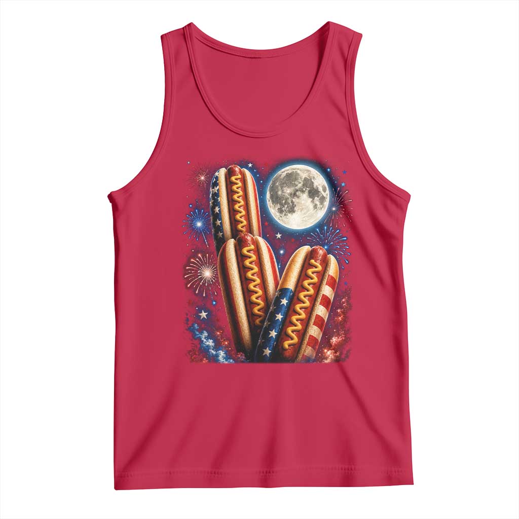 4th Of July Hotdog Fireworks Tank Top American Food Lovers