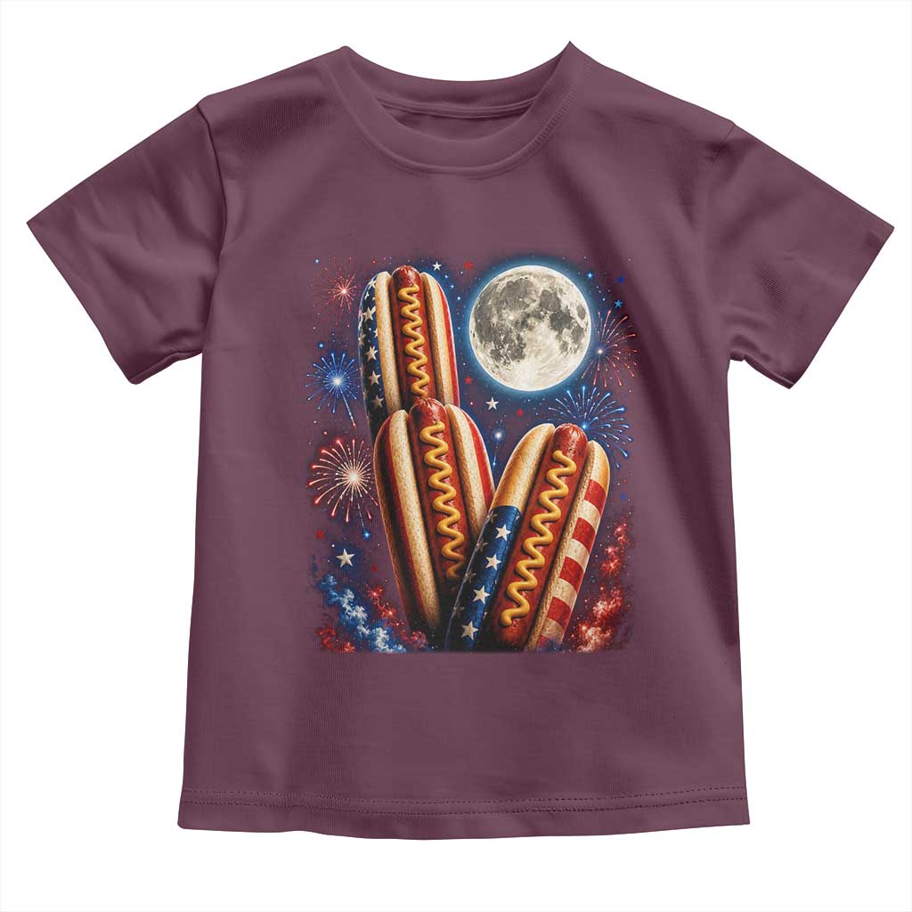 4th Of July Hotdog Fireworks Toddler T Shirt American Food Lovers