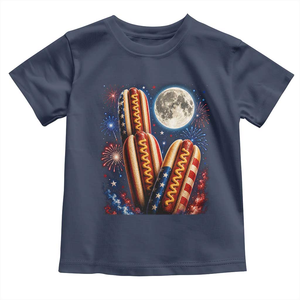 4th Of July Hotdog Fireworks Toddler T Shirt American Food Lovers