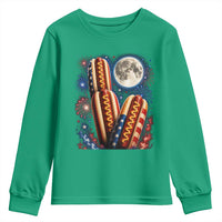 4th Of July Hotdog Fireworks Youth Sweatshirt American Food Lovers