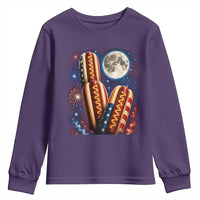 4th Of July Hotdog Fireworks Youth Sweatshirt American Food Lovers