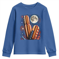 4th Of July Hotdog Fireworks Youth Sweatshirt American Food Lovers