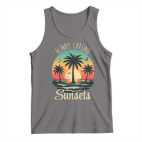Vintage Always Chasing Sunsets Tank Top Hawaiian Tropical Beach Graphic