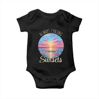 Always Chasing Sunsets Baby Onesie Summer Vacation Travel Gift