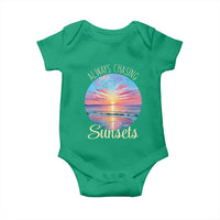 Always Chasing Sunsets Baby Onesie Summer Vacation Travel Gift