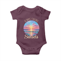 Always Chasing Sunsets Baby Onesie Summer Vacation Travel Gift
