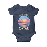 Always Chasing Sunsets Baby Onesie Summer Vacation Travel Gift