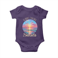 Always Chasing Sunsets Baby Onesie Summer Vacation Travel Gift