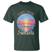 Always Chasing Sunsets T Shirt Summer Vacation Travel Gift