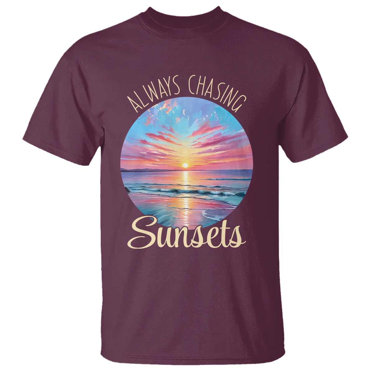 Always Chasing Sunsets T Shirt Summer Vacation Travel Gift