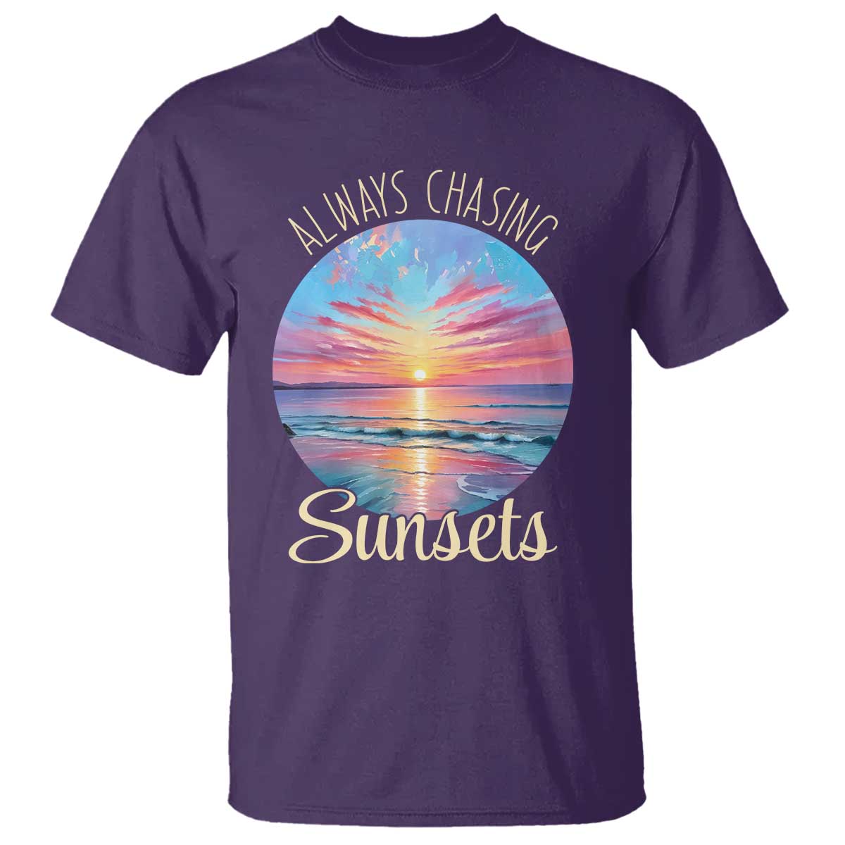 Always Chasing Sunsets T Shirt Summer Vacation Travel Gift