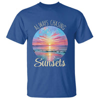 Always Chasing Sunsets T Shirt Summer Vacation Travel Gift