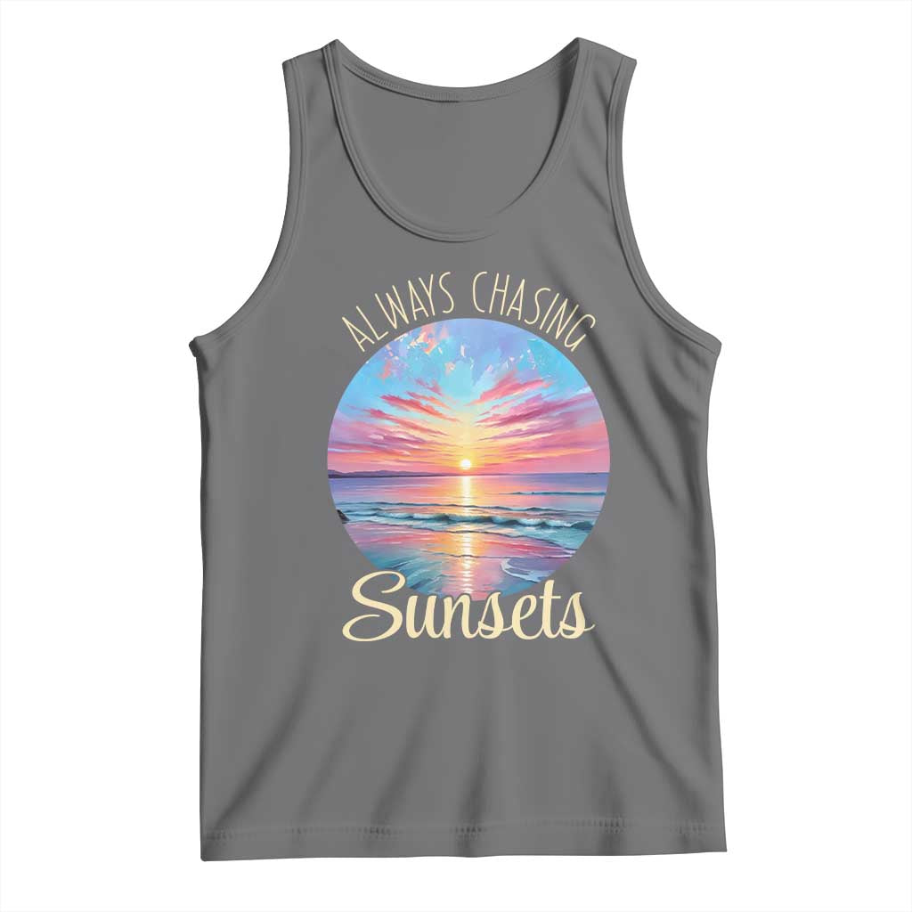 Always Chasing Sunsets Tank Top Summer Vacation Travel Gift