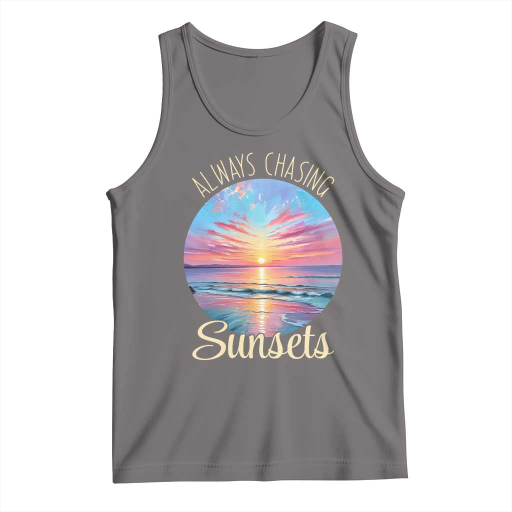Always Chasing Sunsets Tank Top Summer Vacation Travel Gift