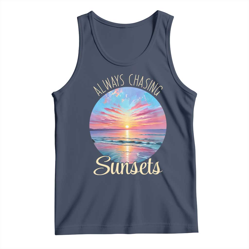 Always Chasing Sunsets Tank Top Summer Vacation Travel Gift