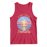Always Chasing Sunsets Tank Top Summer Vacation Travel Gift