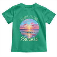 Always Chasing Sunsets Toddler T Shirt Summer Vacation Travel Gift