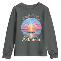 Always Chasing Sunsets Youth Sweatshirt Summer Vacation Travel Gift