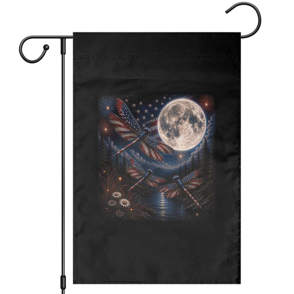 American Flag Dragonfly Patriotic 4th Of July Garden Flag