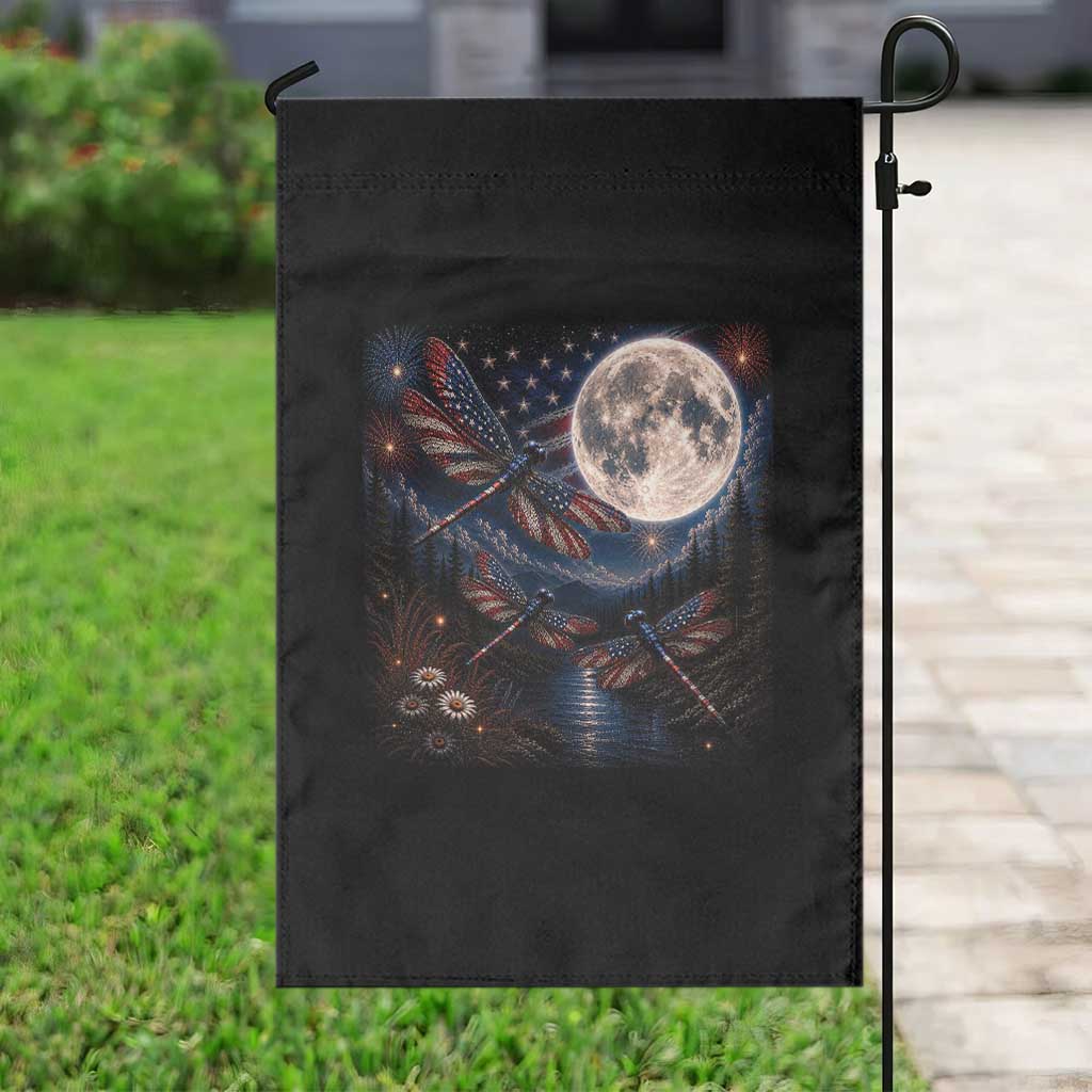 American Flag Dragonfly Patriotic 4th Of July Garden Flag