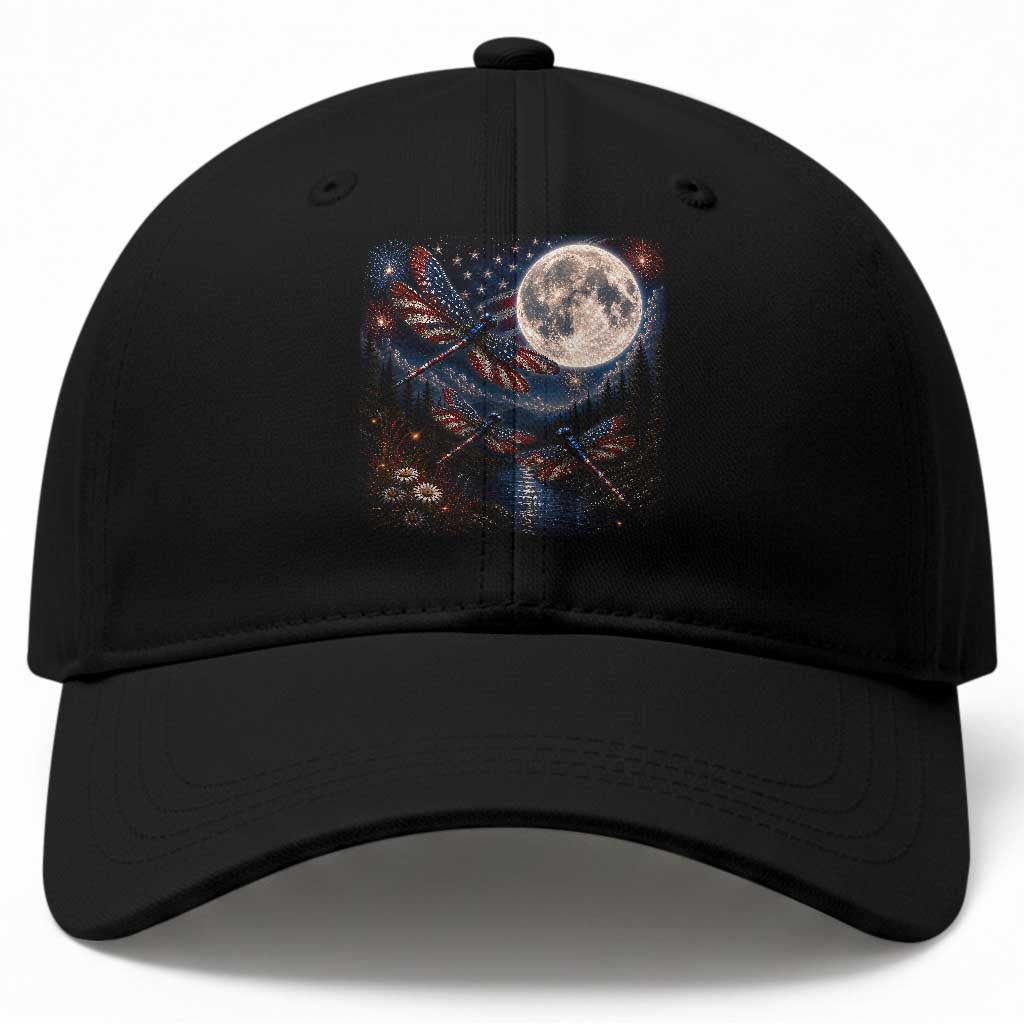 American Flag Dragonfly Patriotic 4th Of July Baseball Cap