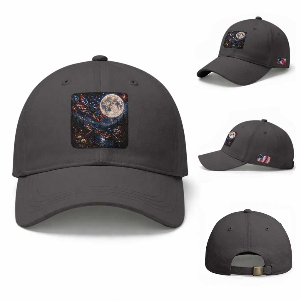 American Flag Dragonfly Patriotic 4th Of July Baseball Cap
