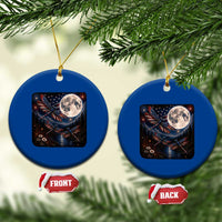 American Flag Dragonfly Patriotic 4th Of July Ceramic Ornament
