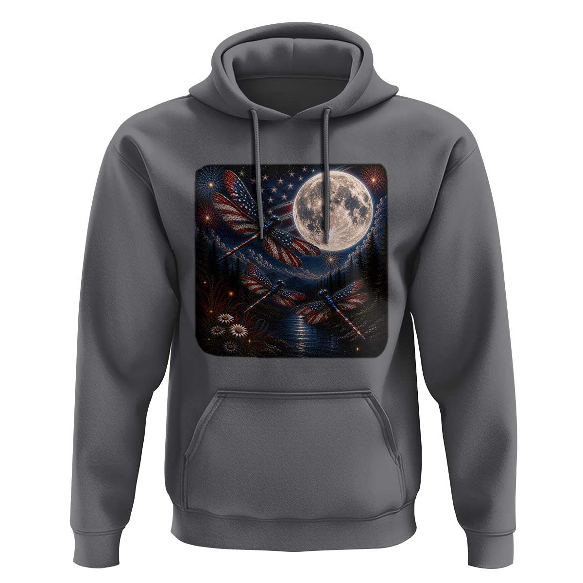 American Flag Dragonfly Patriotic 4th Of July Hoodie