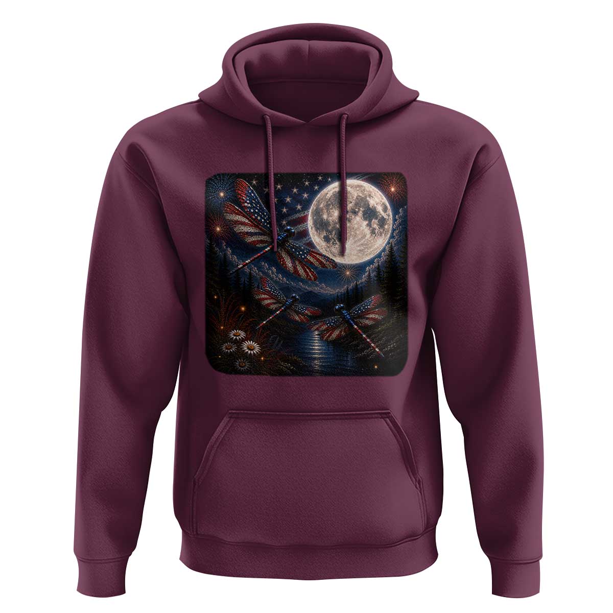 American Flag Dragonfly Patriotic 4th Of July Hoodie