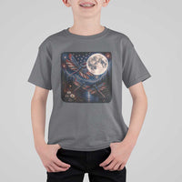 American Flag Dragonfly Patriotic 4th Of July T Shirt For Kid