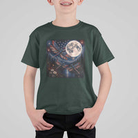 American Flag Dragonfly Patriotic 4th Of July T Shirt For Kid
