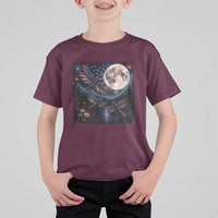 American Flag Dragonfly Patriotic 4th Of July T Shirt For Kid