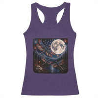 American Flag Dragonfly Patriotic 4th Of July Racerback Tank Top