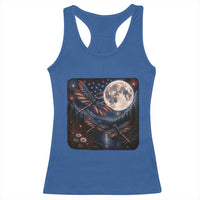 American Flag Dragonfly Patriotic 4th Of July Racerback Tank Top
