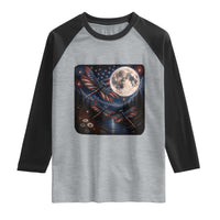 American Flag Dragonfly Patriotic 4th Of July Raglan Shirt