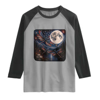 American Flag Dragonfly Patriotic 4th Of July Raglan Shirt