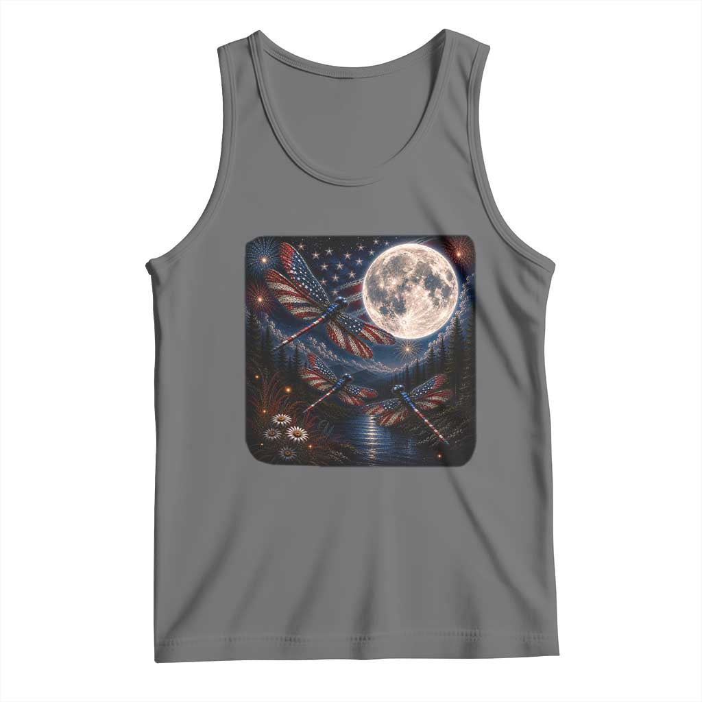 American Flag Dragonfly Patriotic 4th Of July Tank Top