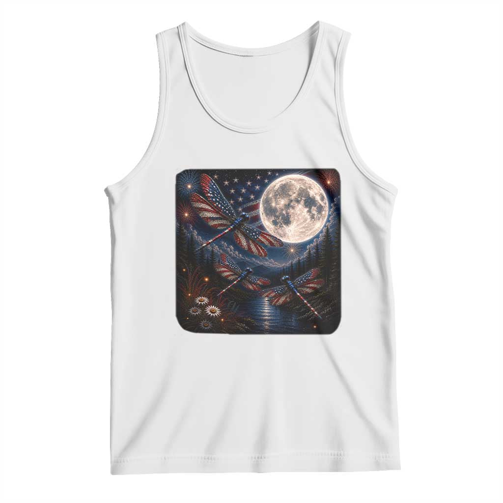 American Flag Dragonfly Patriotic 4th Of July Tank Top