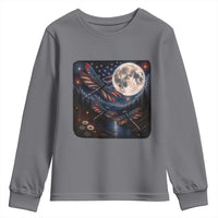 American Flag Dragonfly Patriotic 4th Of July Youth Sweatshirt