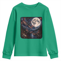 American Flag Dragonfly Patriotic 4th Of July Youth Sweatshirt