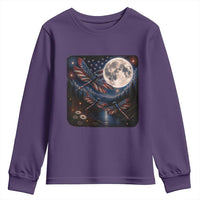 American Flag Dragonfly Patriotic 4th Of July Youth Sweatshirt